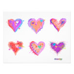 Invitation - Pop Art Crazy Hearts 2
