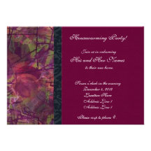 Invitation pourpre abstraite de pendaison de créma