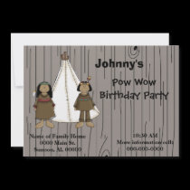 Invitation-Pow Wow Birthday Party invitations