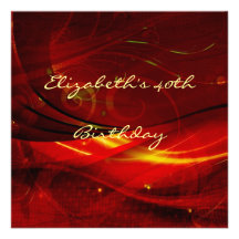 Invitation Red and Yellow Abstract