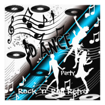 Invitation Rock 'n' Roll Retro Dance Party