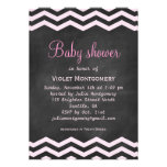 Invitation rose de baby shower de tableau