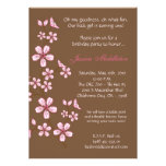 invitation rose de fête d'anniversaire des fleurs 