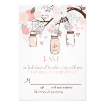 Invitation rose de mariage de pots et d'inséparabl