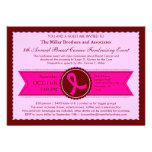 Invitation rose d'événement de collecte de fonds d