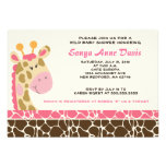Invitation (rose) du baby shower 5x7 d'impression 