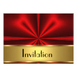 Invitation rouge d'or toute partie