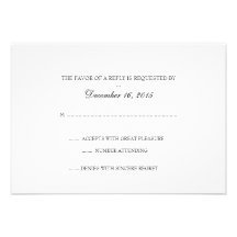 Invitation RSVP Card | Basic