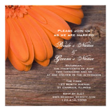 Invitation rustique de mariage campagnard de margu