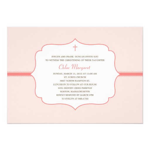 Invitation simplement élégant de baptême/baptême -