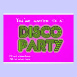 Invitation to a disco party invitations