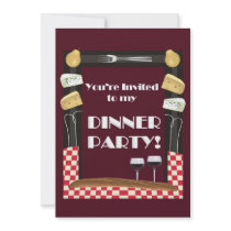 Invitation to Dinner Party-with Quote
