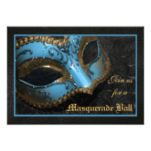 Invitation turquoise de Halloween de boule de masc