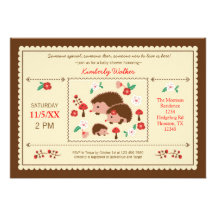 Invitation unisexe de baby shower de famille de hé