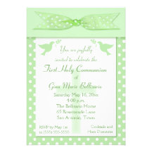 Invitation verte de sainte communion de point de p