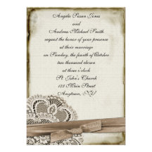 Invitation vintage de dentelle de Melinda