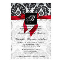 Invitation vintage élégant de mariage damassé