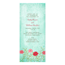 Invitation vintage florale et de feuille