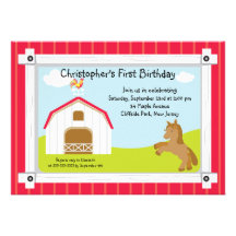 Invitations animales d'anniversaire de basse-cour 