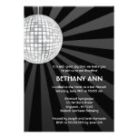 Invitations argentées de bat mitzvah de boule de d