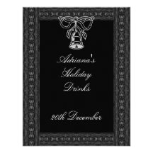 Invitations Black & White Style Black Lace