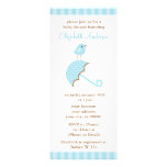 Invitations bleues de baby shower de parapluie