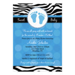 Invitations bleues de baby shower d'impression de 