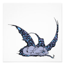 Invitations (bleues) de sommeil Dragonette