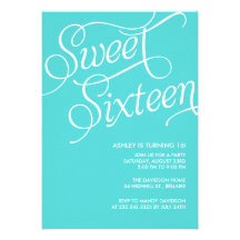 Invitations bleues formelles du bonbon 16