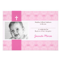 INVITATIONS CHICS DE BAPTÊME : : joli 2L