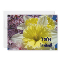 Invitations Custom Yellow Daffodil Flowers Spring