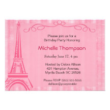 Invitations d'anniversaire de Paris de Tour Eiffel