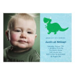 Invitations d'anniversaire de photo de dinosaure
