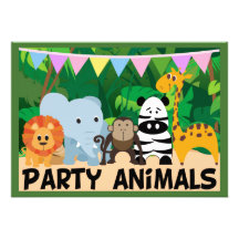 Invitations d'anniversaire de safari de jungle