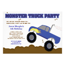 Invitations d'anniversaire du CAMION de MONSTRE 5x