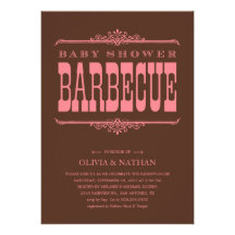 Invitations de baby shower de BBQ