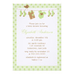 Invitations de baby shower de corde à  linge