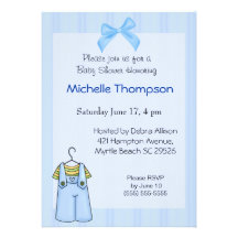 Invitations de baby shower de garçon