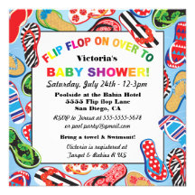 Invitations de baby shower de sandale de bascule é