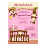 Invitations de baby shower de singe de Melanie