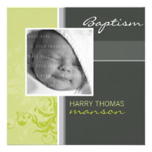 INVITATIONS DE BAPTÊME DE PHOTO : : 4SQ snob