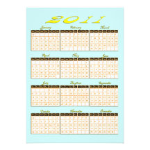 Invitations de calendrier du bleu 2011