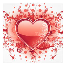 Invitations de conception de coeur d'Emo