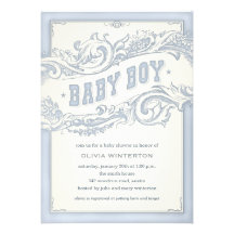 Invitations de douche de cowboy de bébé
