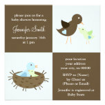 Invitations de douche d'oiseau de maman et de bébé
