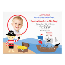 Invitations de fête d'anniversaire de capitaine Ph