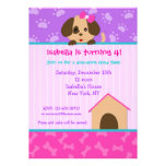 Invitations de fête d'anniversaire de chiot