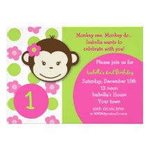 Invitations de fête d'anniversaire de fille de sin