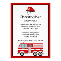 Invitations de fête d'anniversaire rouge de pompe 