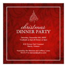 Invitations de fête de Noël
